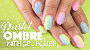 pastel ombre nails with gel polish