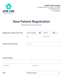 hospital patient registration form