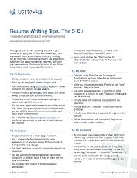 free resume writing tips