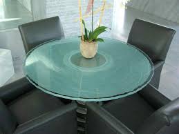Glass Tables With Custom Etched Carved