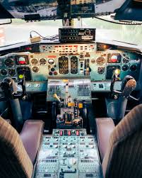 inside airplane pilot cabin photo