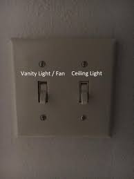Split Bathroom Fan And Light Switch