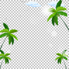 vector the coconut trees on