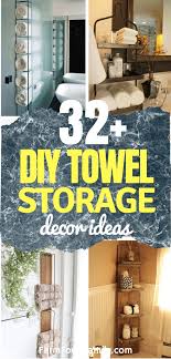Bathroom ideas, decorating inspiration and tutorials on pinterest. 32 Creative Diy Towel Storage Ideas Designs For Bathroom In 2021