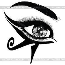 black white egyptian eye makeup