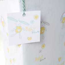 If so, share it on facebook and tag @tipjunkie or instagram using #tipjunkie so i can feature you and. Baby Shower Gift Wrapping Paper Yellow Bunny 4 Sheets Gift Tags Baby Gift Wrap Babymoi