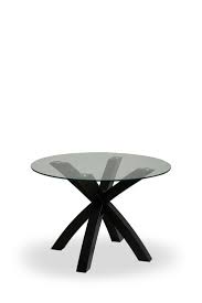 oak glass round dining table from