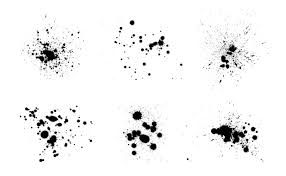 Black Ink Splatter Isolated On White