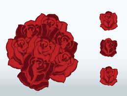 romantic roses vector art graphics