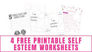 4 free printable self esteem worksheets
