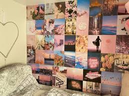 pink aesthetic wall collage retro cute