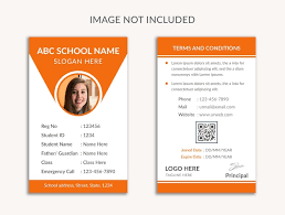 college student id card template design