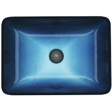 vigo rectangular turquoise water glass
