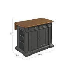 With colors, themes and your kitchen needs in mind, home depot can help you decide on the kitchen idea style you've been dreaming of. Homestyles Americana Grey Kitchen Island With Drop Leaf 5013 94 The Home Depot