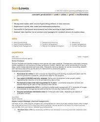 Content Producer Page1 Media Communications Resume Samples