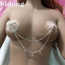 2021 fashion Rhinestone double nipple jewelry body jewelry sexy simple  charming body chain statement women's Valentine's Day gif - AliExpress