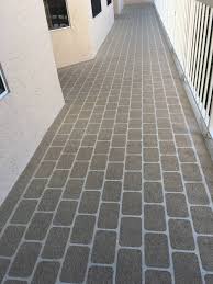 stenciled concrete walkways make great