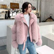 Winter Faux Fox Fur Coat
