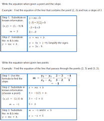 Writing Equations Of Lines