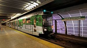 mbta green line train was traveling