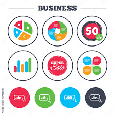business pie chart growth graph top