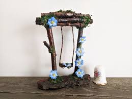 Miniature Fairy Swing With Flowers