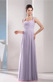 Light Purple Bridesmaid Dress Cute A Line Chiffon Floor Length Ruching Bjsbridal