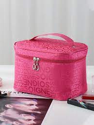 1pc pink women s alphabet makeup bag