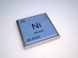 nickel from periodic table stock photo