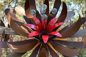Tread Sculptures Reclaimed Flower Steel