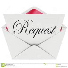 Request Envelope Word Note Letter Asking For Help Stock Illustration