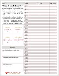 Management Free Printable Worksheet Where Does My Time Go Also