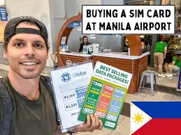 ing a sim card at manila airport in