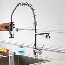 Lever easy to use swivel spout spout reach: Zimtown Copper Double Handle Pull Down Sprayer Spring Kitchen Faucet Kitchen Sink Faucet Walmart Com Walmart Com