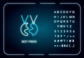 Best Friend Neon Light Icon Outer