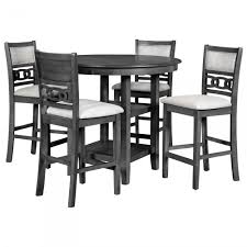 The chairs are available in several distressed finishes. New Classic Furniture Gia Counter Height Dining Table 4 Stools Great American Home Store