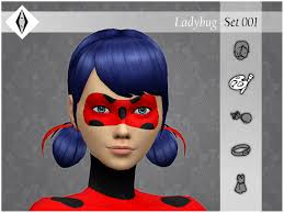 ladybug set001 face paint mask