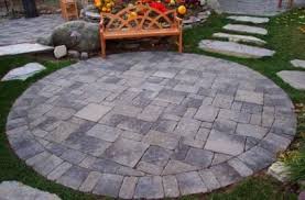 circular patio paving stone patio