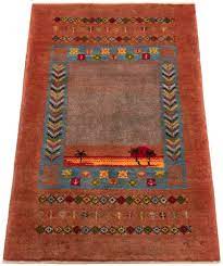 gabbeh persian rug orange 121 x 80 cm
