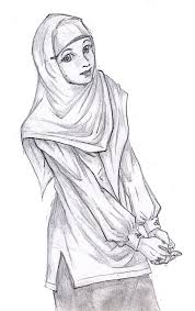 Pakai bebas untuk presentasi, bisnis, komersial. Gambar Kartun Wanita Muslimah Hitam Putih Galeri Kartun