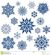 Snowflake Shapes Collection Stock Vector Illustration Of
