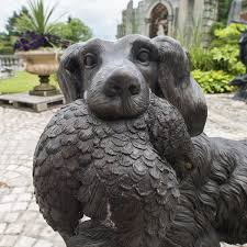Bronze Hunting Dog Garden Sculpture