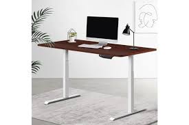 19 diy adjustable standing desk. Artiss Standing Desk Electric Dual Motor 140cm White And Walnut Kogan Com