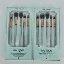 too faced 5 pieces eye shadow brush set