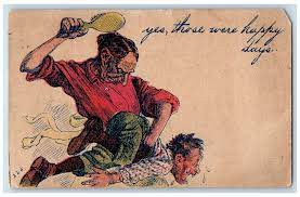 1911 Grandmother Beaten Child Hairbrush Spanking Posted Antique Postcard |  eBay