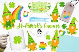 Use by itself or copy and mirror it. St Patrick S Gnomes Graphic By Prettygrafik Creative Fabrica Display Banners St Patrick Scrapbooking Projects