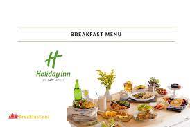 holiday inn breakfast menu with