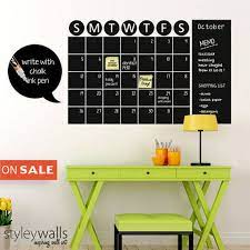 Chalk Board Wall Calendar Vinyl Wall