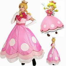Toadette Princess Peach Peachette Women Cosplay Costume Dress Girl Lady |  eBay