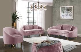 serpentine pink velvet sofa at futonland